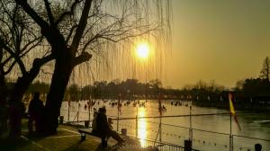 Beijing _ Behai Park Iced Lake Sunset